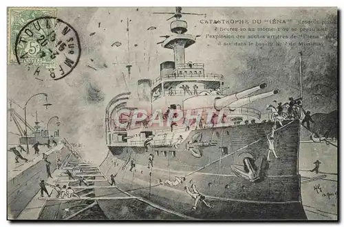 Cartes postales Bateau Catastrophe du Iena