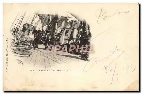 Cartes postales Bateau Roulis a bord de l&#39Iphigenie