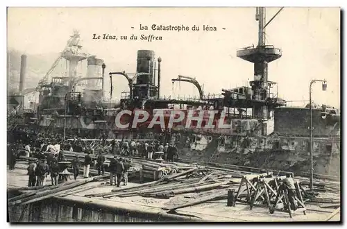 Cartes postales Bateau Catastrophe du Iena Vu du Suffren