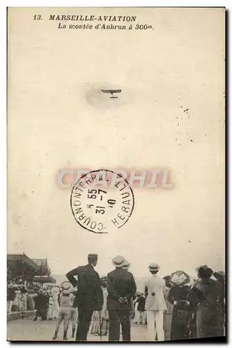 Cartes postales Avion Aviation Marseille Aviation La montee d&#39Aubrun a 300 m