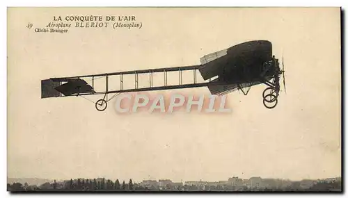 Cartes postales Avion Aviation La conquete de l&#39air Aeroplane Bleriot Monoplan