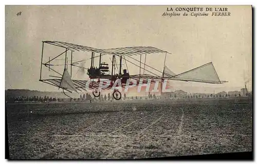 Ansichtskarte AK Avion Aviation Aeroplane du capitaine Ferber