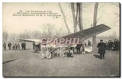 Cartes postales Avion Aviation L&#39aeroplane Gastambide et Mangin Moteur Antoinette