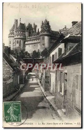 Ansichtskarte AK Pierrefonds La Rue Notre Dame et le Chateau