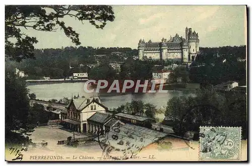 Cartes postales Pierrefonds Le Chateau L'etang et la gare