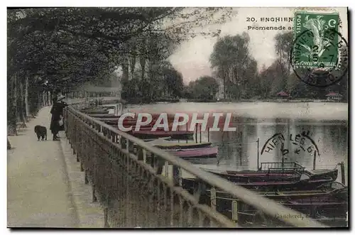 Cartes postales Enghien Promenade Barques