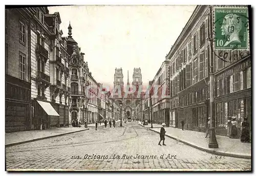 Cartes postales Orleans La Rue Jeanne d'Arc