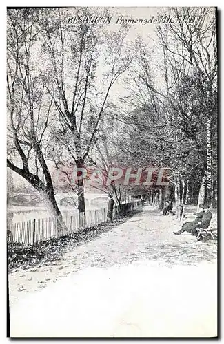 Cartes postales Besancon Promenade Micaud Publicite Comptoir General d&#39horlogerie Montre