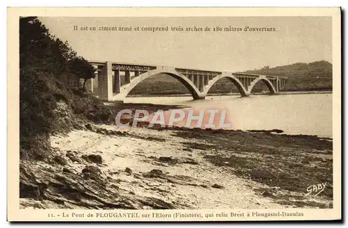 Cartes postales Le Pont de Plougastel Sur L'Elorn qui relie Brest a Plougastel Daoulas