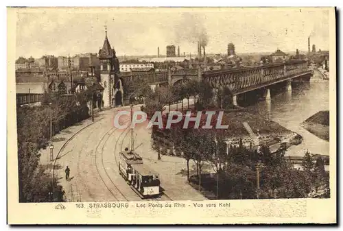 Ansichtskarte AK Strasbourg Les Ponts Du Rhin Vue vers Kehl