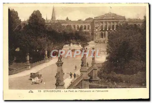 Cartes postales Strasbourg Pont de L'Universite et l'Universite