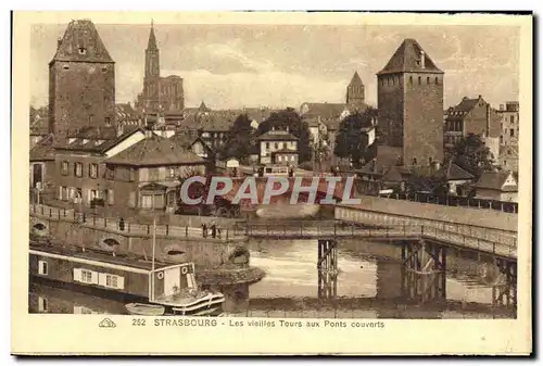 Ansichtskarte AK Strasbourg Les Vieilles Tours Aux Ponts Couverts