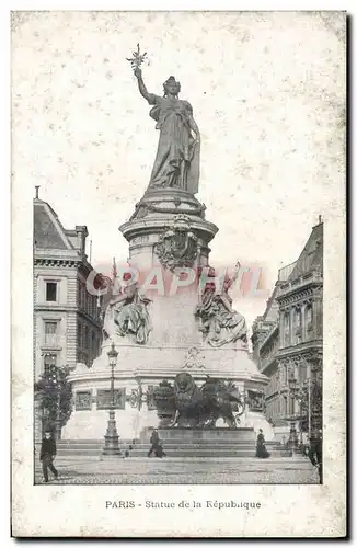 Cartes postales Paris Statue de la Republique