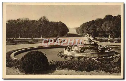 Cartes postales Versailles Perspective du Bassin de Latone et Allee Royale