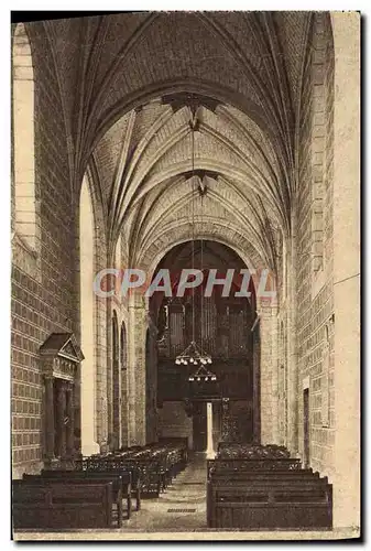 Cartes postales Nef de l'eglise abbatiale St Pierre de Solesmes Le grand orgue