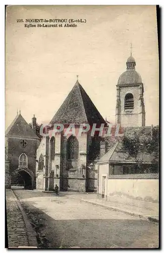 Ansichtskarte AK Nogent Le Rotrou Eglise St Laurent et Abside