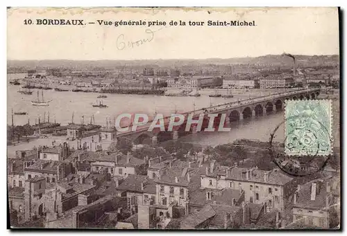 Cartes postales Bordeaux Vue Generale Prise de la Tour Saint Michel