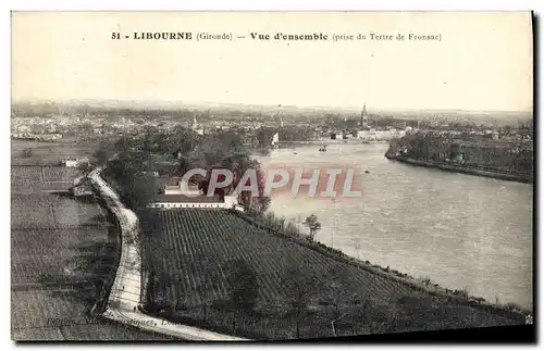 Ansichtskarte AK Libourne Vue D&#39Ensemble prise du Tertre de Fronsac