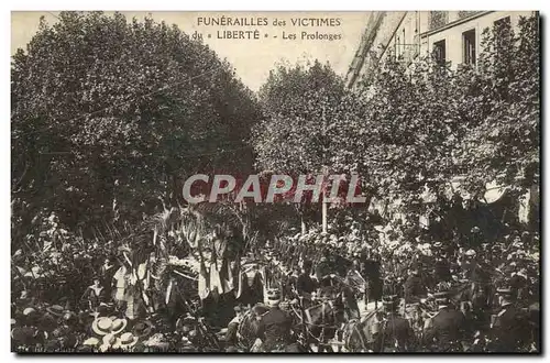 Cartes postales Bateau Guerre Funerailles des victimes du Liberte Les prolonges