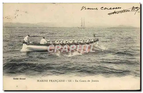 Cartes postales Bateau Guerre En cours de joutes