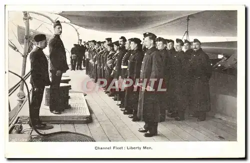 Cartes postales Bateau Guerre Channel Fleet Liberty Men