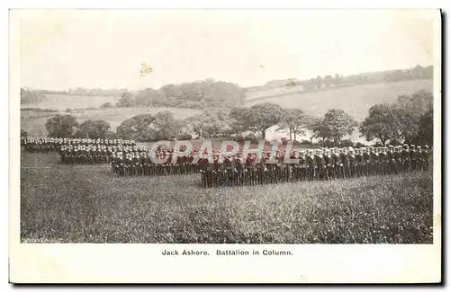 Cartes postales Bateau Guerre Jack Ashore Battalion in column