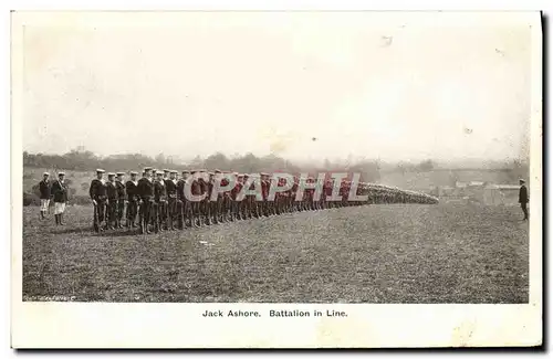 Cartes postales Bateau Guerre Jack Ashore Battalion in line