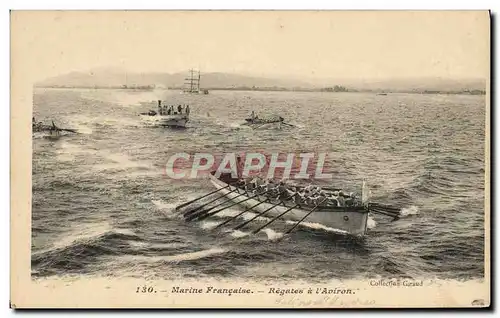 Cartes postales Bateau Guerre Regates a l'aviron