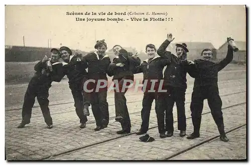 Cartes postales Bateau Guerre Marins Une joyeuse Vive la flotte