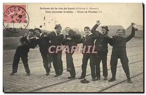 Cartes postales Bateau Guerre Marins Une joyeuse Vive la flotte