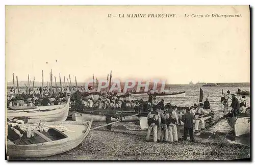 Cartes postales Bateau Guerre Le corps du debarquement