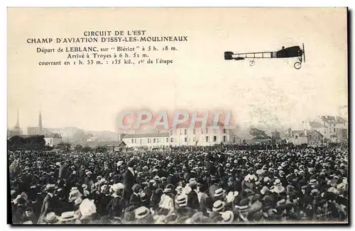 Cartes postales Avion Aviation Circuit de l&#39Est Champ d&#39aviation d&#39Issy les Moulineaux Depart de Leblan