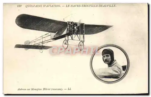 Cartes postales Avion Aviation Quinzaine d&#39Aviation Le Havre Trouville Deauville