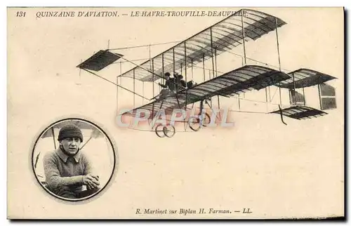 Cartes postales Avion Aviation Quinzaine d&#39Aviation Le Havre Trouville Deauville