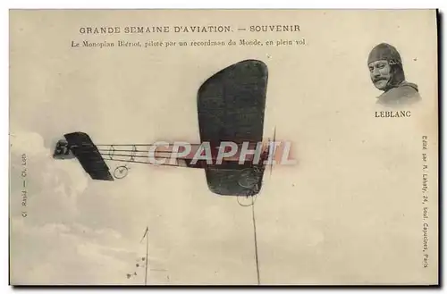 Cartes postales Avion Aviation Grande semaine d&#39aviation Monoplan Bleriot