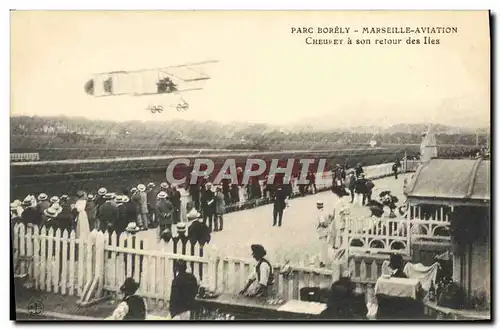 Ansichtskarte AK Avion Aviation Parc Borely Marseille Aviation Cheuret a son retour des iles