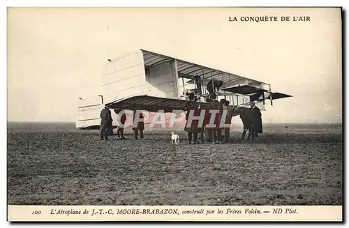 Cartes postales Avion Aviation Aeroplane de JTC Moore Brabazon construit par les freres Voisin