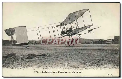 Cartes postales Avion Aviation Aeroplane Farman en plein vol