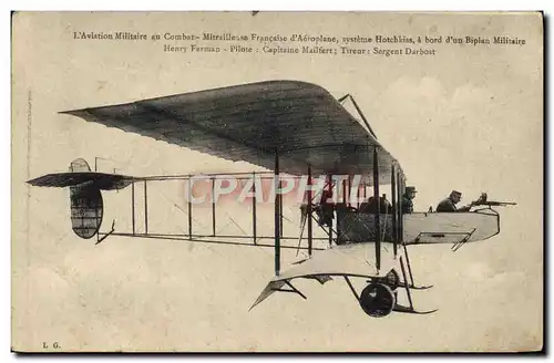 Cartes postales Avion Aviation L&#39aviation militaire de combat Biplan Henry Farman