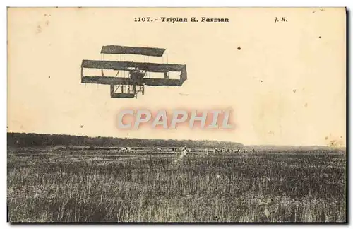 Cartes postales Avion Aviation Triplan Farman