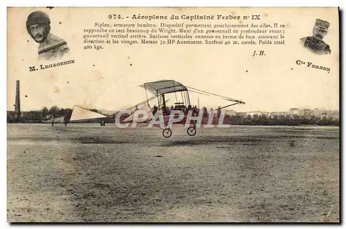 Ansichtskarte AK Avion Aviation Aeroplane du capitaine Ferber