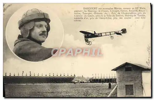 Cartes postales Avion Aviation Dancourt sur monoplan Bleriot