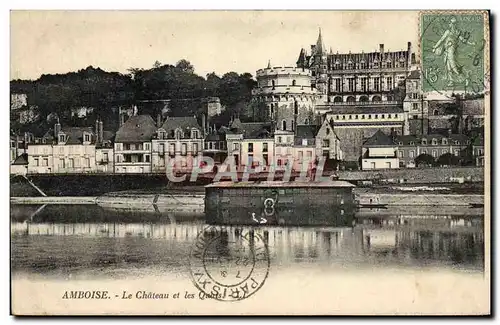 Cartes postales Amboise Le Chateau Et Les Quais