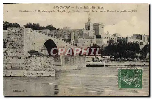 Cartes postales Avignon Pont Saint Benezet