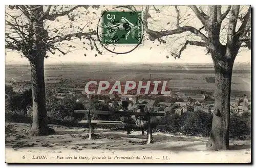 Ansichtskarte AK Laon Vue Vers La Gare Prise De La Promenade Du Nord