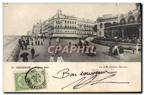 Cartes postales Ostende Digue Est