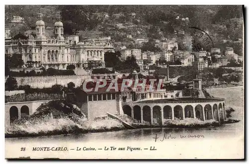 Cartes postales Mont Carlo Le Casino Le Tir Aux Pigeons