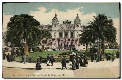 Cartes postales Mont Carlo Facade Du Casino