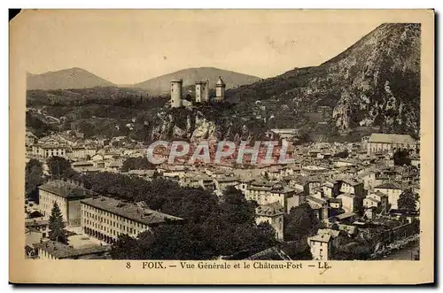 Cartes postales Foix Vue Generale Et Le Chateau Fort