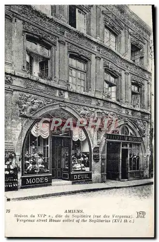 Ansichtskarte AK Amiens Maison Du Dite Du Sagittaire Rue des Vergeaux Tavernier